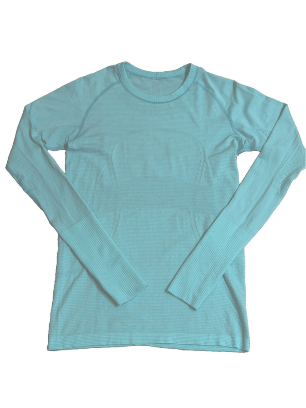 LULULEMON SWIFTLY LONG SLEEVE SHIRT ANGEL BLUE COLOR SIZE 8